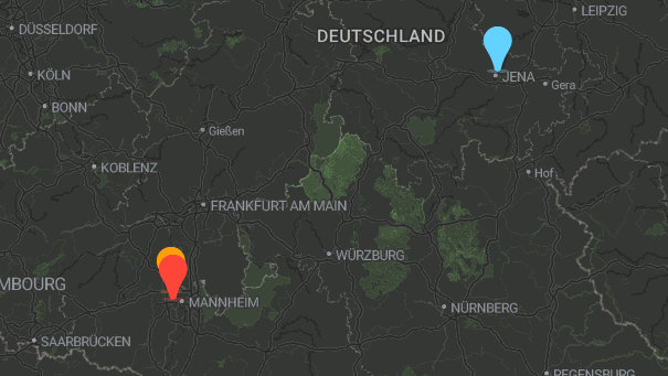 Map of company locations