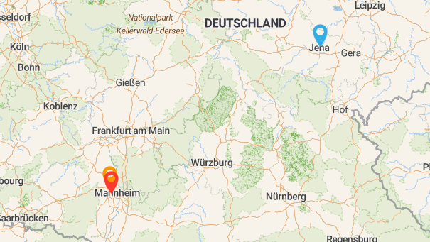Map of company locations