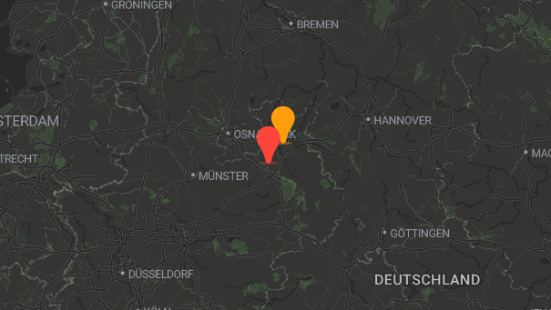 Map of company locations