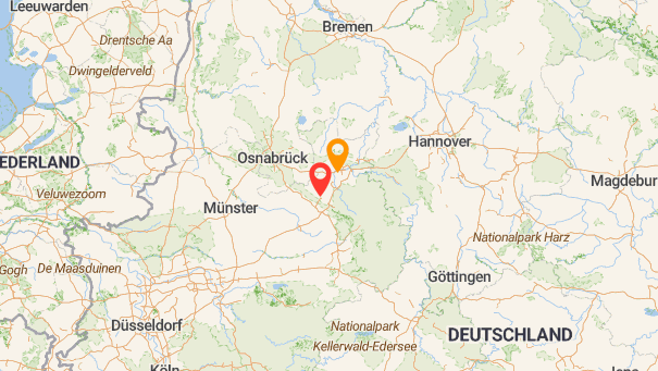 Map of company locations