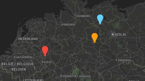 Map of company locations