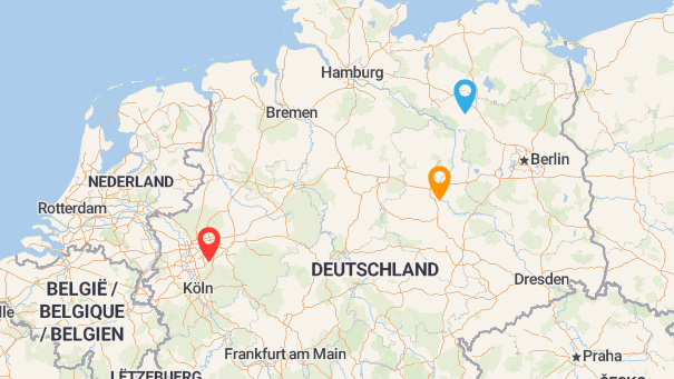 Map of company locations