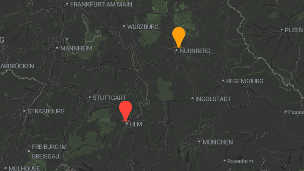 Map of company locations