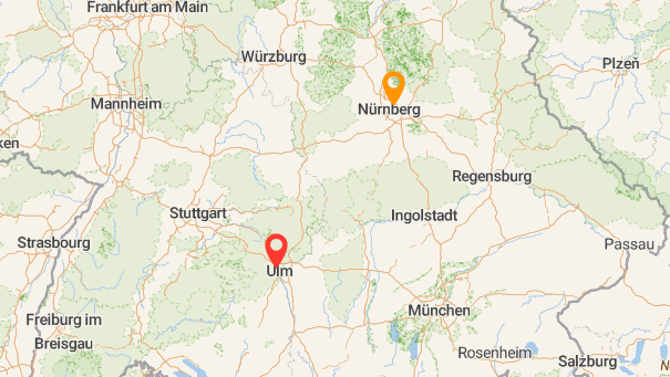 Map of company locations