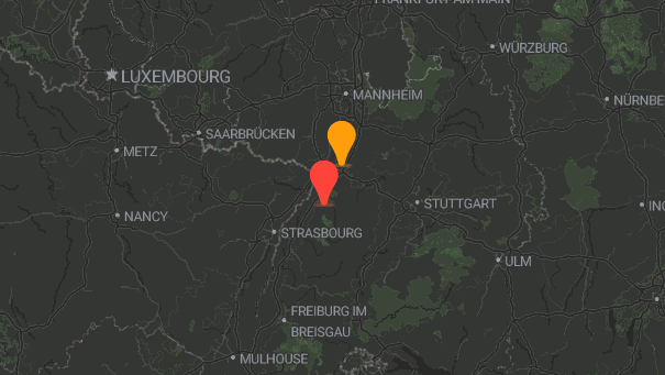 Map of company locations