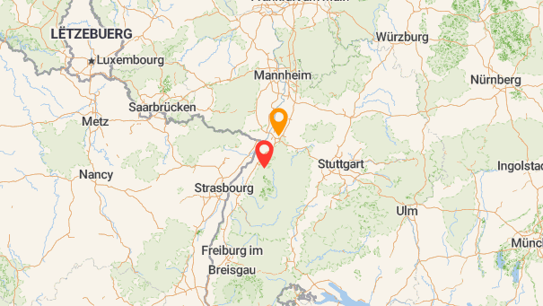 Map of company locations