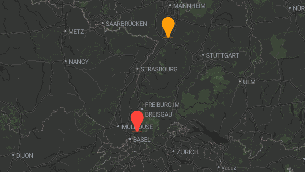 Map of company locations