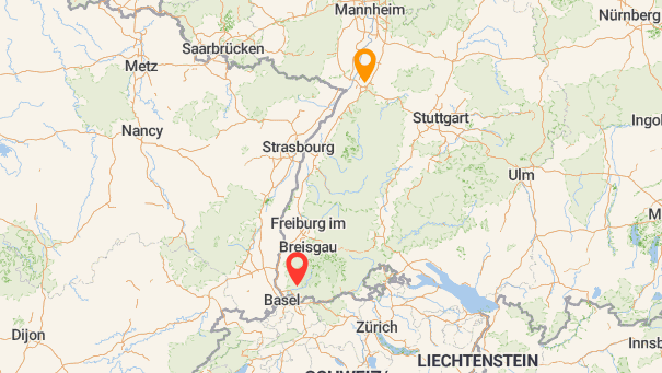 Map of company locations