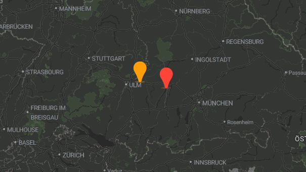 Map of company locations