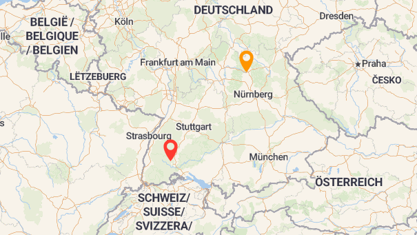 Map of company locations