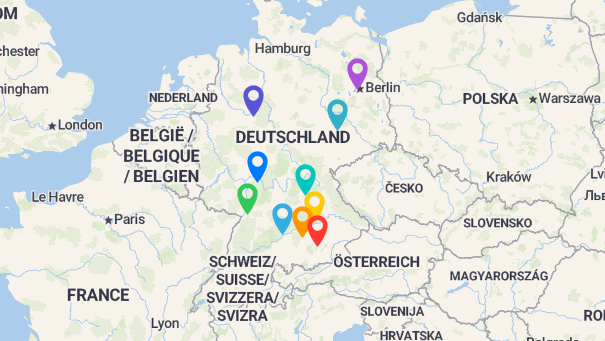 Map of company locations