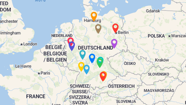 Map of company locations