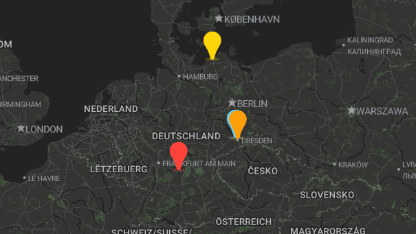 Map of company locations