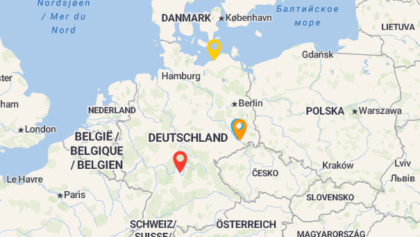 Map of company locations