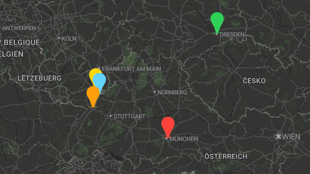Map of company locations