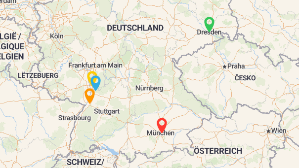 Map of company locations