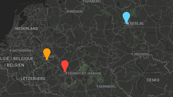 Map of company locations