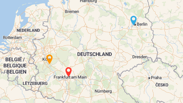 Map of company locations