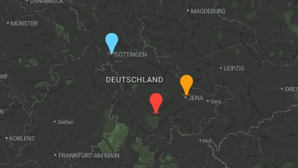 Map of company locations