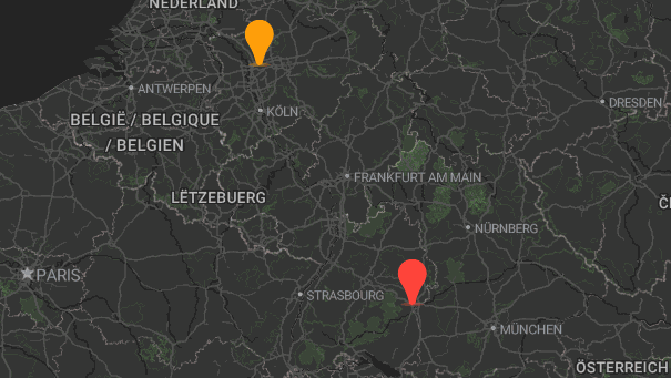 Map of company locations