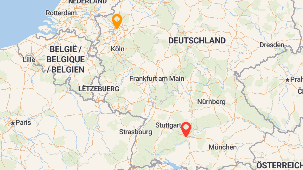 Map of company locations