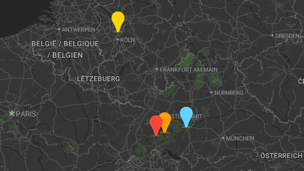 Map of company locations
