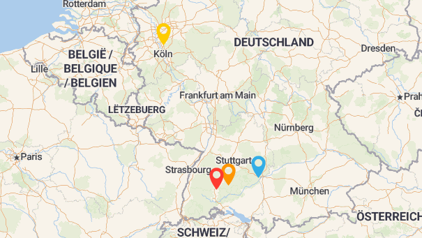 Map of company locations