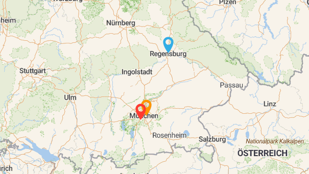 Map of company locations