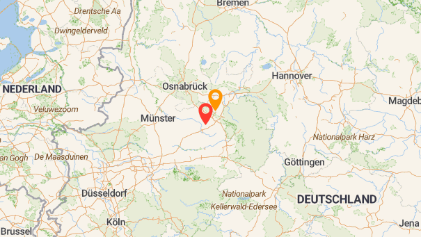 Map of company locations