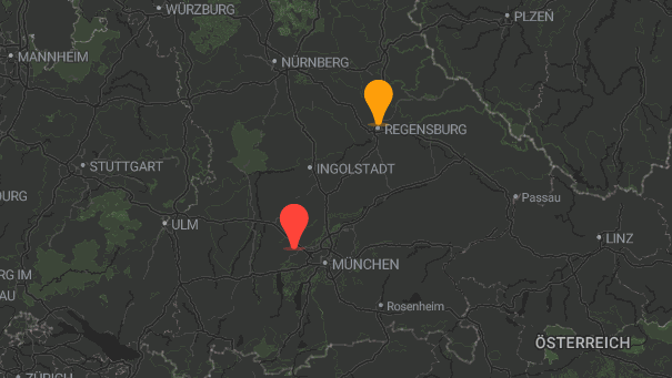Map of company locations