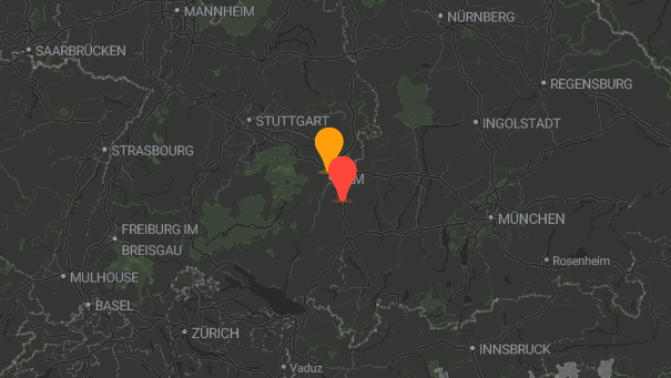 Map of company locations