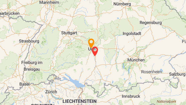 Map of company locations