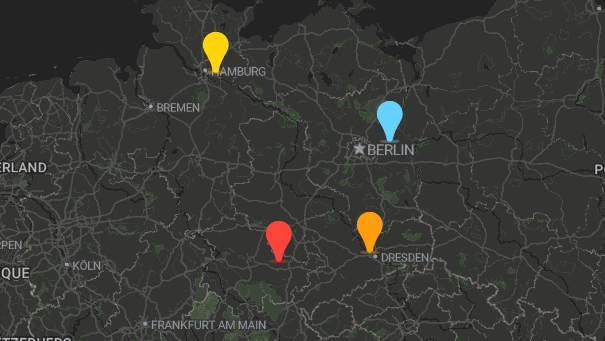Map of company locations