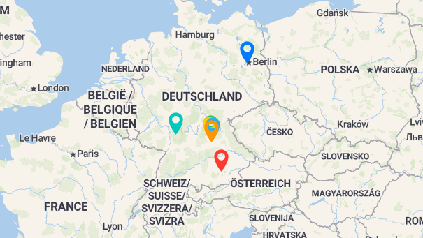 Map of company locations