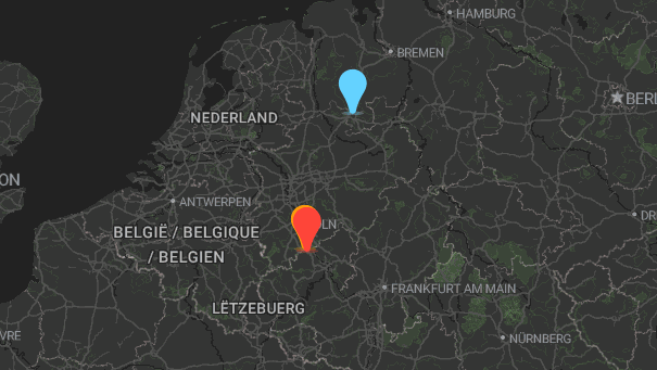 Map of company locations