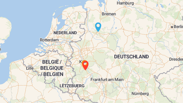 Map of company locations