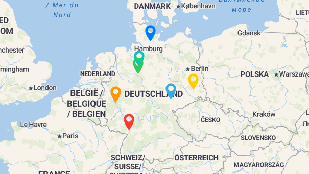Map of company locations