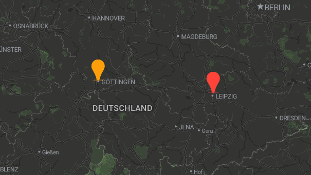 Map of company locations