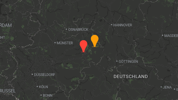 Map of company locations