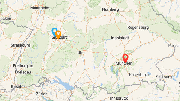 Map of company locations