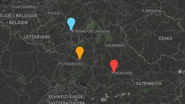 Map of company locations