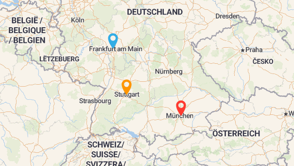 Map of company locations