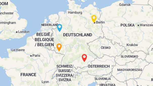 Map of company locations
