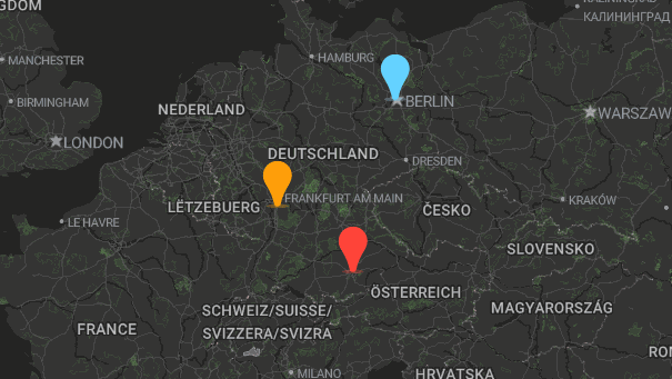 Map of company locations