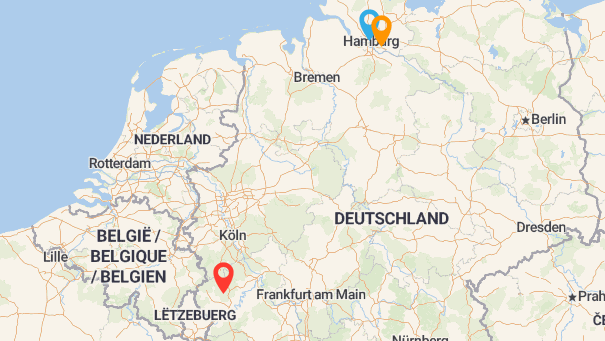 Map of company locations
