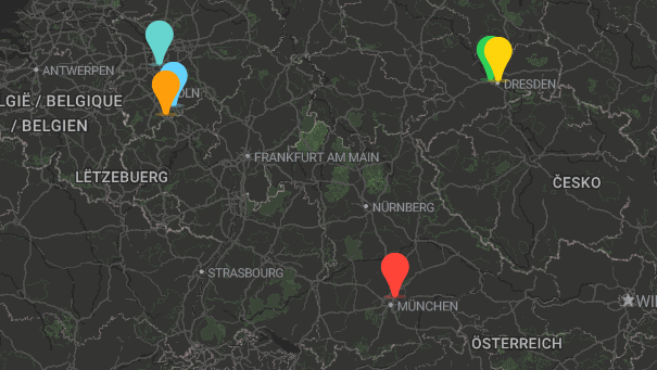 Map of company locations