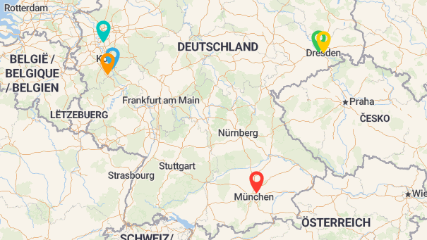 Map of company locations