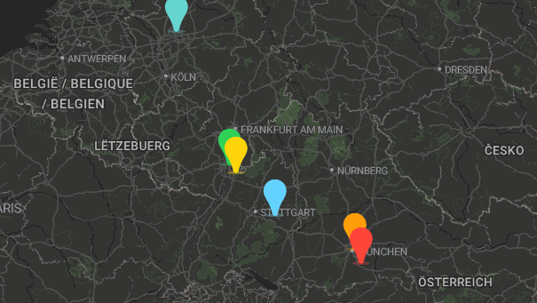Map of company locations