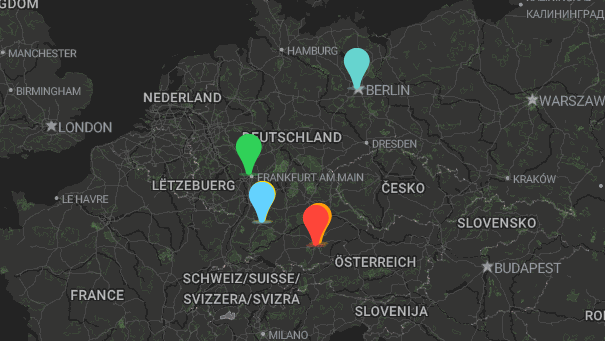 Map of company locations