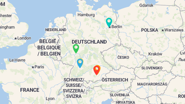 Map of company locations